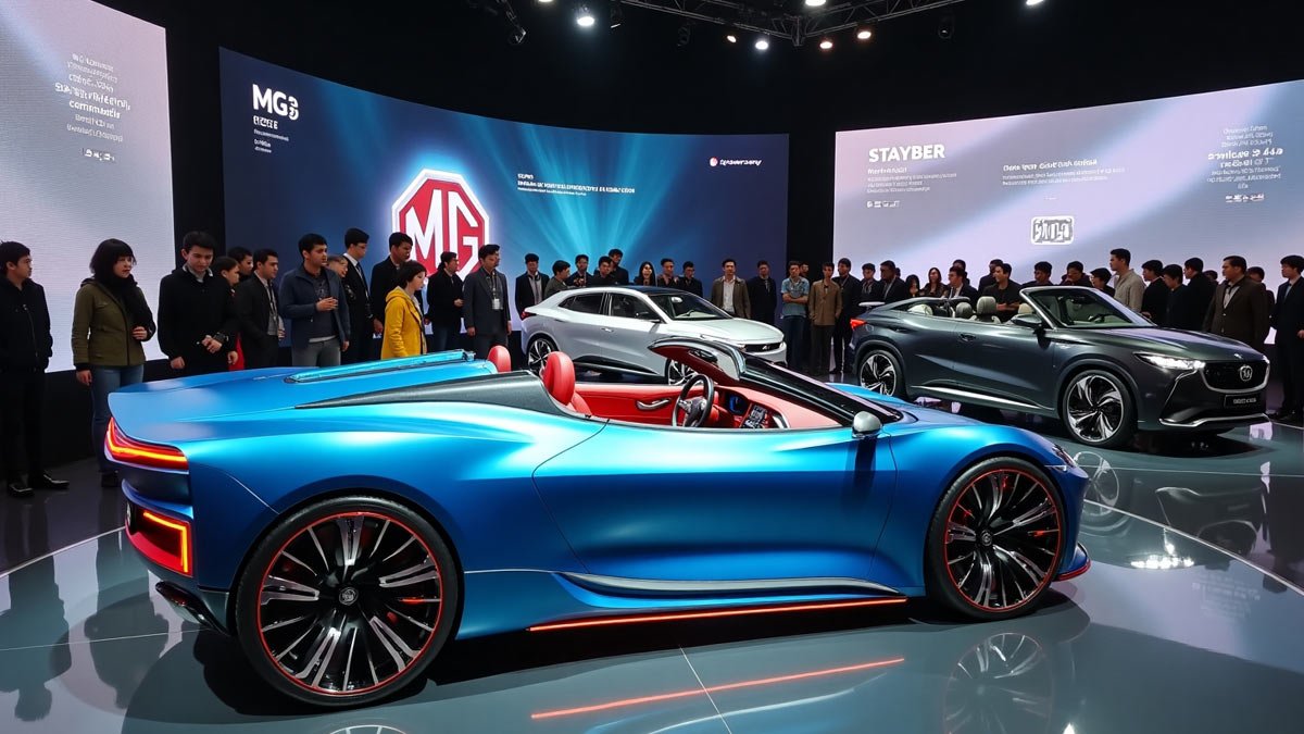 2025 Shanghai Auto Show - MG Cyberster, Cyber X, and Cyberster Black Edition Dazzle